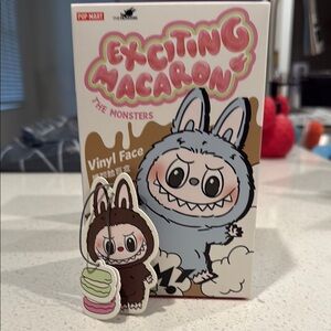 Labubu Exciting Macaron Vinyl Face Keychain Rare Secret Chestnut Cocoa